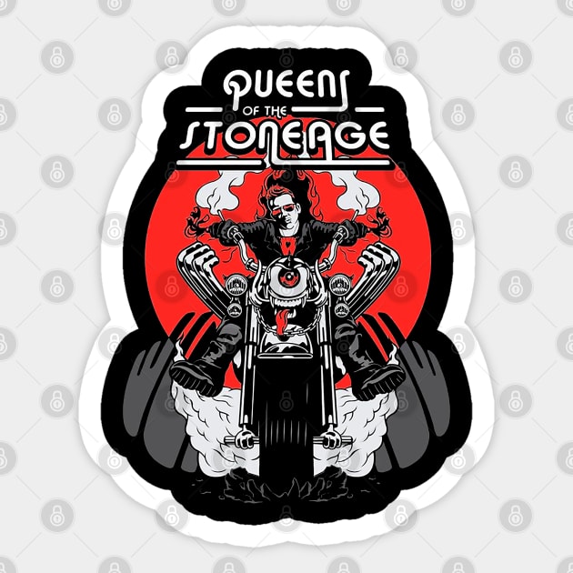 Queens of the stone age Sticker by CosmicAngerDesign